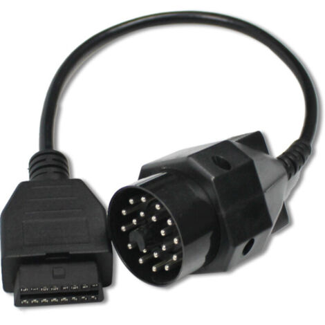 OBD2 Câble adaptateur 20Pin BMW Edibas à 16Pin Appareil de diagnostic OBD adapté aux anciens modèles compatible avec BMW 1982-2002