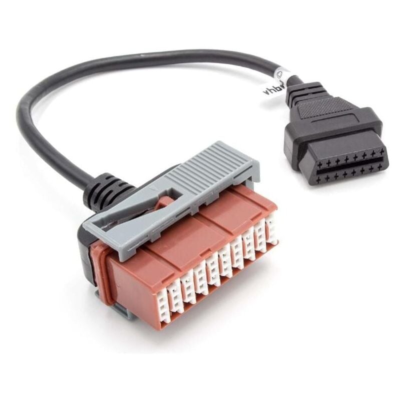 Ahlsen - OBD2 - Câble adaptateur 30Pin à 16Pin pour Appareil de diagnostic obd adapté aux anciens modèles Peugeot, Citroen, Groupe psa connecteur