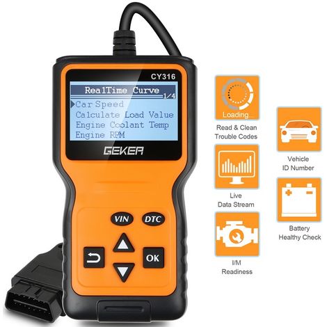 OBD2 Diagnosegerät Auto Diagnosewerkzeuge Universal Handscanner OBDII Code-Scanner-Fahrzeug-Fehlercodeleser Fehlerauslesegerät