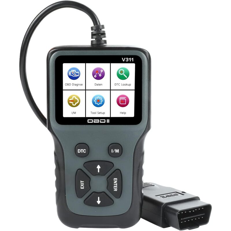 OBD2 Diagnostic Lecteur de Code Portable Outils Diagnostics Système Moteur OBD II - Multilingue - Français en Option - 12V 24V Universel