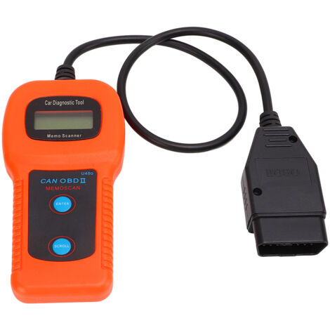 OBD2-Kfz-Diagnosegerät U480, universeller Motorcodeleser mit LCD-Bildschirm für 10–12 V Gleichstrom
