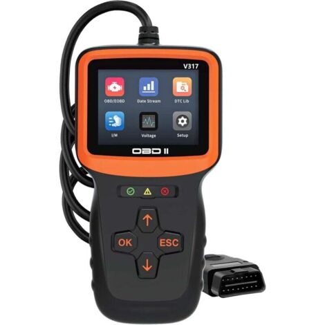 OBD2-Scanner-Diagnosetool, Fahrzeug-Check-Engine-Code-Lesegeräte mit Reset & I/M-Bereitschaft und mehr, OBDII/EOBD-Diagnose-Scan-Tool für