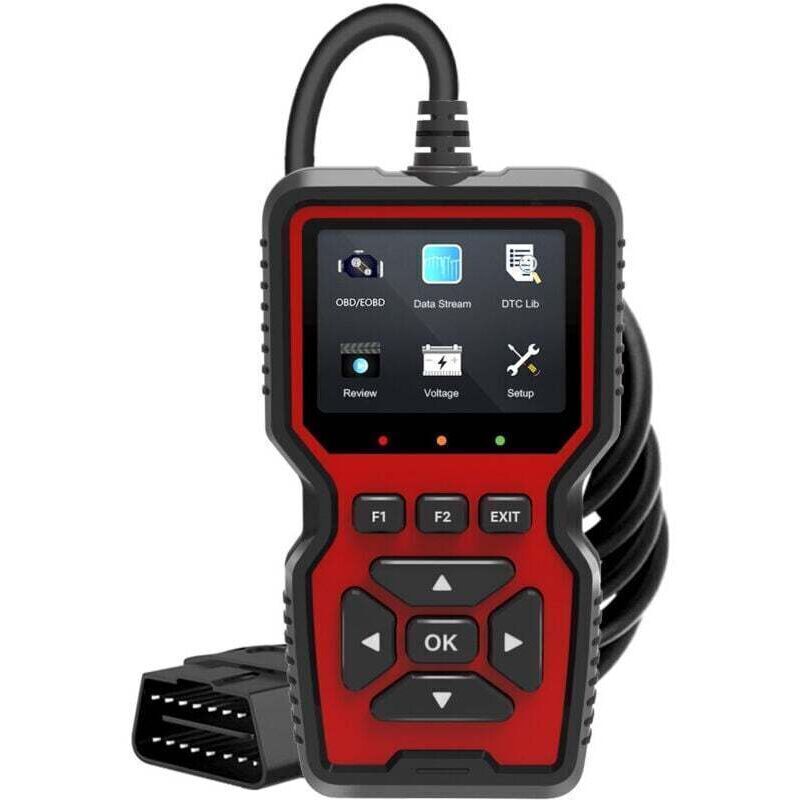 OBD2 V519 Error Code Reader – Multi-brand Car Diagnostics – 2.8-inch LCD Screen – 35901 DTC Code Database – OBDII Compatible