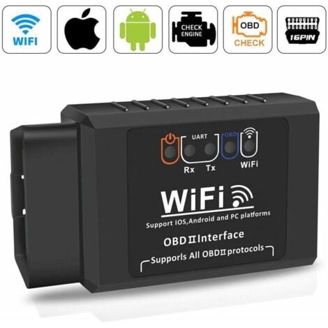 KZQ OBD2 Valise Diagnostic Auto, Diagnostic Voiture Prise WiFi OBD Adaptateur Scanner Code de Défaut Multimarque elm327 Outils Diagnostics Système Moteur