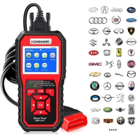 OBDII Scanner, Lecteur de Code OBDII Anto Scanner, Vérification Diagnostique de Voiture, Outil D\'analyse de La Lumière du Moteur