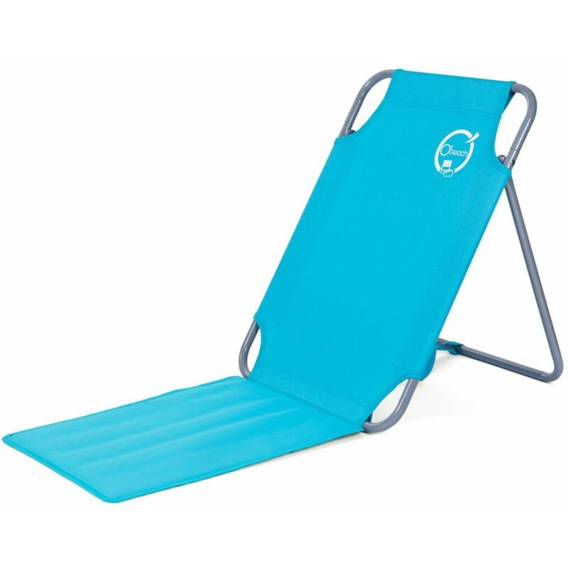 O'beach - Chaise dossier de plage pliable Dimensions : 45 x 163 x 44 cm - Bleu