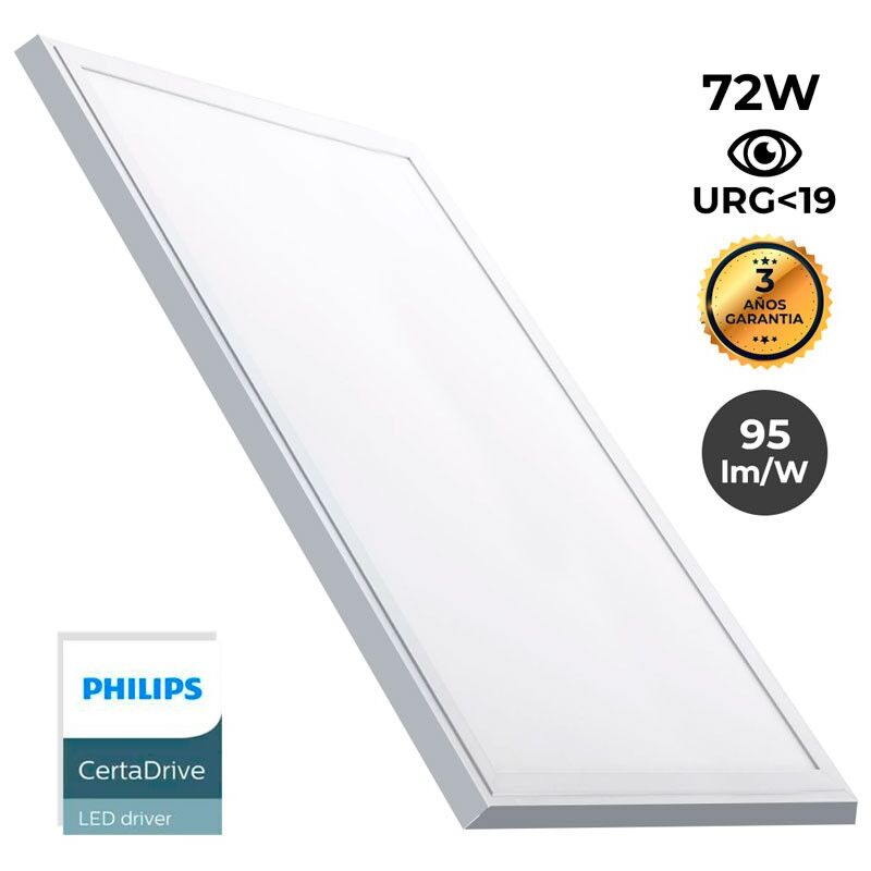 Barcelona Led - LED-Aufbaupanel Slim 120X60cm - philips Treiber - 72W - UGR19