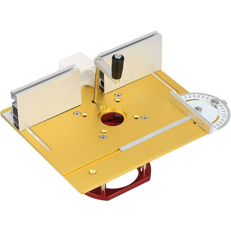 FORTUNA LAI Oberfräsen-Frästisch Präzises Oberfräsen-Erhöhungssystem Oberfräsen-Einsatztisch-Erhöhungsplatte Basisunterstützung Maximale Höhe 51 mm Gelb