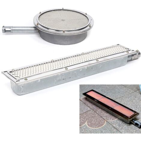 Oberhitze Gasgrill aus Edelstahl  BBQ Barbecues Infrarot Seitenbrenner Keramikheizung Kochen Barbecue Gasgrill (Rechteck)