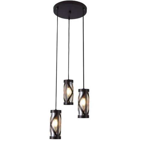 Oberon pendolo Leuchtes E14 MAX 40W 3X nel caffè marrone, ambra