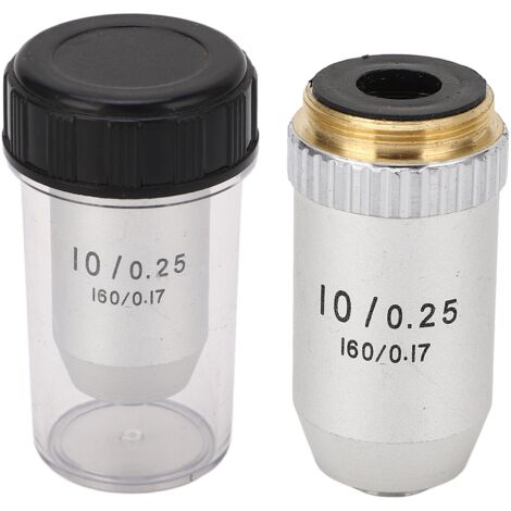 Objectif Achromatique 10X en Laiton Chromé avec Interface RMS pour Microscope