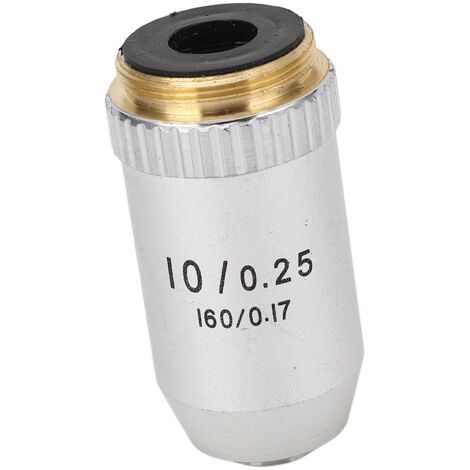 Objectif Achromatique 10X en Laiton Chromé avec Interface RMS pour Microscope