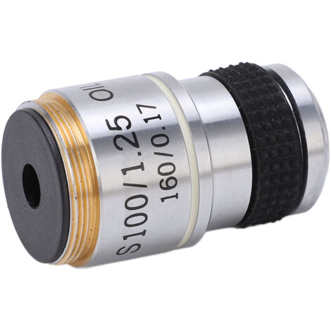 Objectif de microscope achromatique S100/1.25 OIL pour biologie, lentille à fort grossissement haute définition