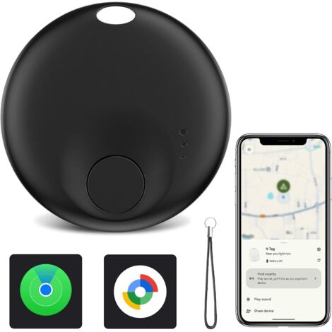 Objektortungsgerät, hilft Ihnen, Ihre Schlüssel, Geldbörse, Ihr Gepäck, Ihren Rucksack wiederzufinden, ultraleichte Batterieversion (1 schwarz)