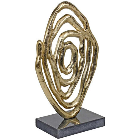 Objet déco avec socle en marbre noir 20x10x35cm