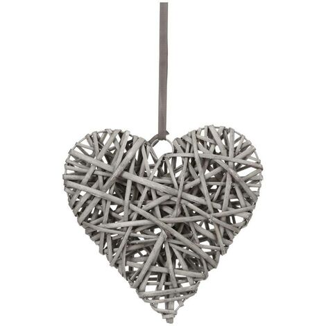 Objet déco Coeur en Osier  D 25 cm - Atmosphera
