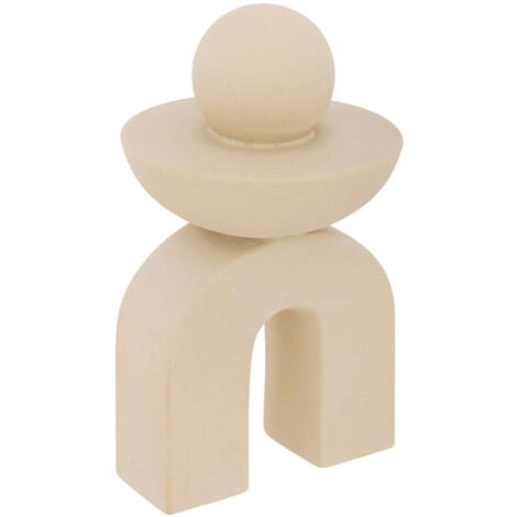 Objet Déco en Céramique "Wavy Bliss" 18cm Beige
