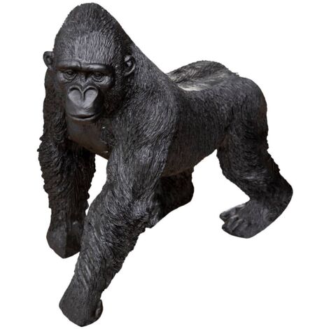 Objet déco Gorille en résine Noire H 22.5 cm - Atmosphera