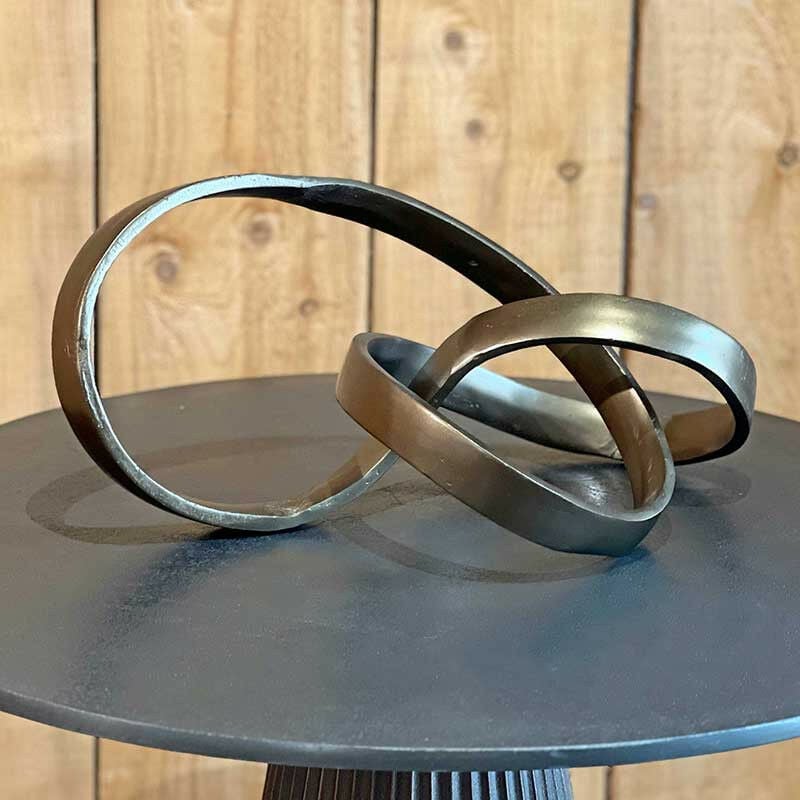 Objet décoratif boucle infinie 60x30x30cm