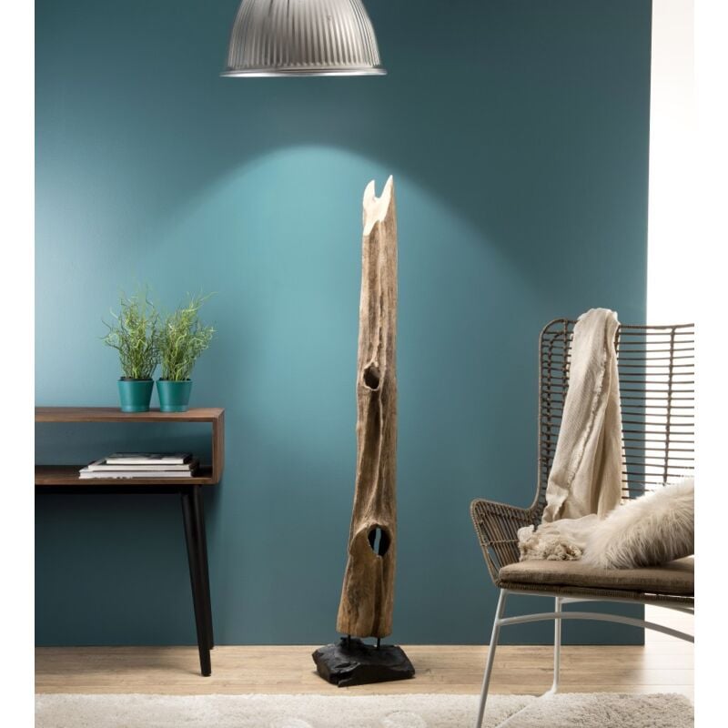 Laly - Objet décoration bois teck branche naturelle 'l'