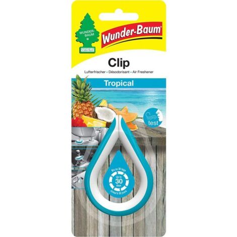 Objet parfumé - Arbre Magique - Tropical - Clip - Blanc/turquoise - Durée 30 jours