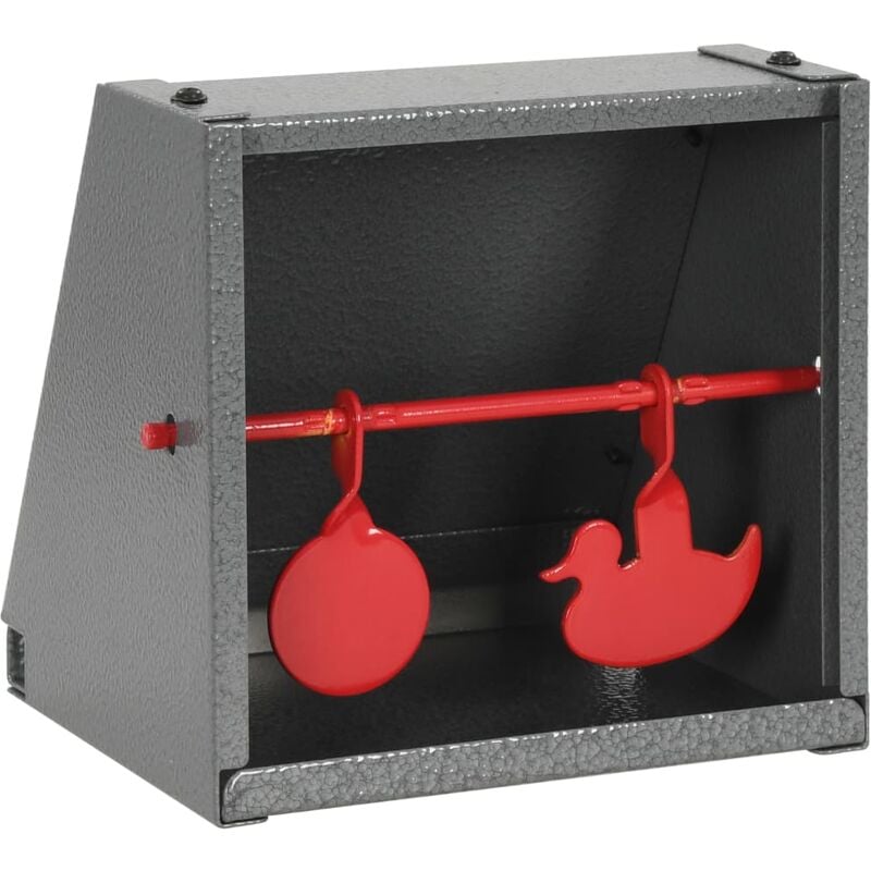 

vidaXL Objetivo de tiro de dos figuras redondo y diseño de pato - Gris