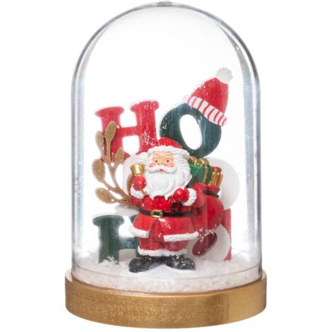 Objeto de madera bajo una campana Hohoho 14 cm - Feeric lights & christmas