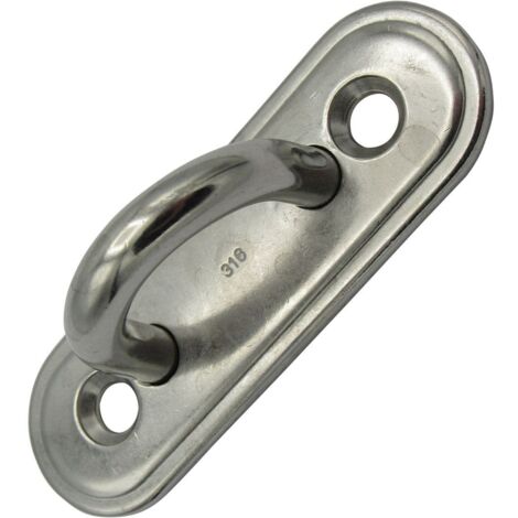 Oblong Pad Eye Plate 5MM Stainless Steel (Marine Rope Hook Loop Rigging)