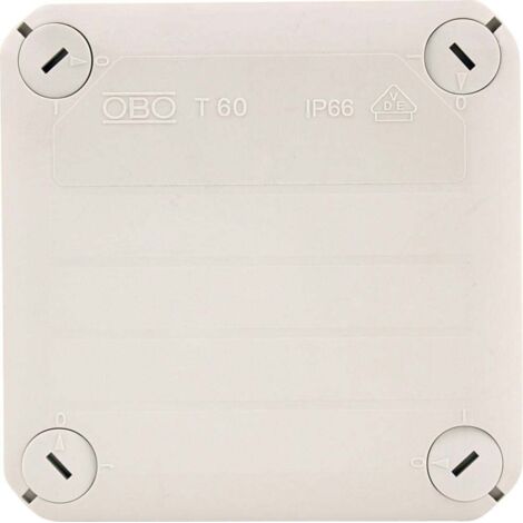 OBO Aufputz-Abzweigkasten 3-fach CD500, IP66 114x114x57mm grau Schalterdosen & Abzweigdosen