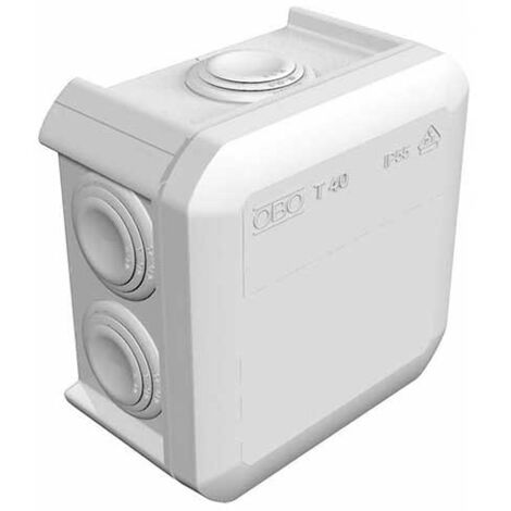 OBO Bettermann 2007045 Scatola di derivazione T40 termoplastico grigio chiaro con ingressi 7xM25 IP55