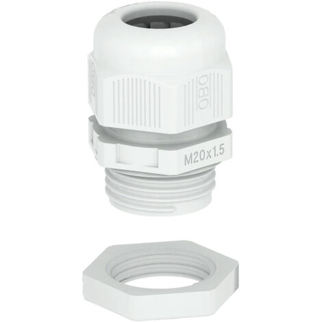 OBO Bettermann 2022768 Kabelverschraubung   1.5 mm Kunststoff, PA Lichtgrau 25 St.