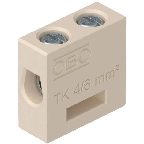 OBO Bettermann 7205700 TK 04 Borne céramique flexible: - rigide: 4-4 mm² Nombre de pôles: 1 5 pc(s)