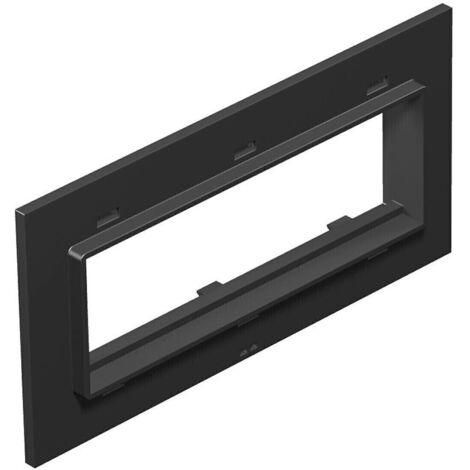 OBO Bettermann Abdeckplatte 3f Modul 45 für T4L/T8NL Polyamid graphitschwarz RAL 9011, 7408452