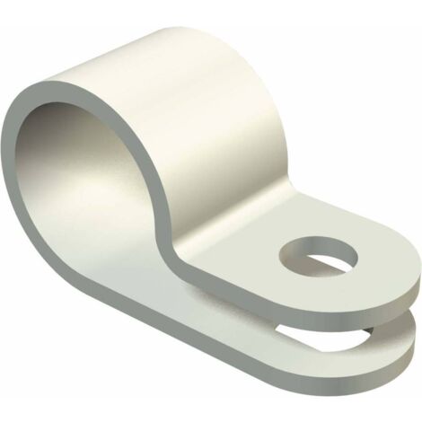 OBO Bettermann Befestigungsschelle 6,5mm Polyamid lichtgrau RAL 7035, 100 Stück, 2222078