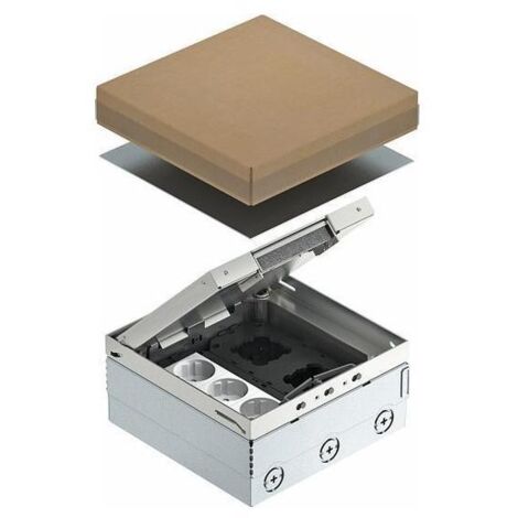 OBO Bettermann Bodentank komplett 3fach VDE-Steckdose Edelstahl, rostfrei A2 1.4301, 7427200