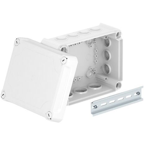OBO Bettermann Caja de derivación de cables con tapa alta 190x150x94 polipropileno / policarbonato gris claro RAL 7035, 2007714