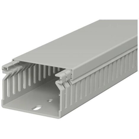 OBO Bettermann Canale di cablaggio 40x60x2000 polivinilcloruro grigio pietra RAL 7030, 6178014
