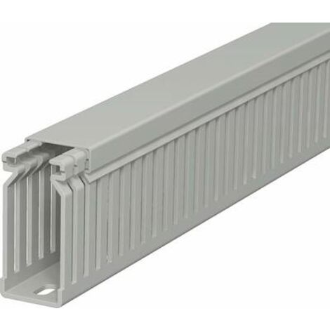 OBO Bettermann Canale di cablaggio 60x25x2000 Cloruro di polivinile grigio pietra RAL 7030, 6178028