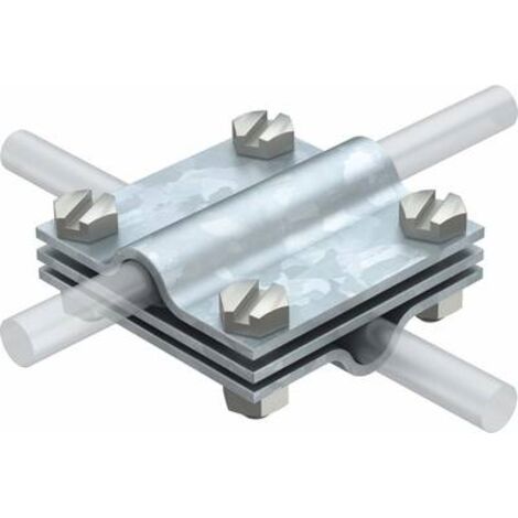 OBO Bettermann Connettore a croce 8-10mm acciaio zincato a fuoco, 5314038