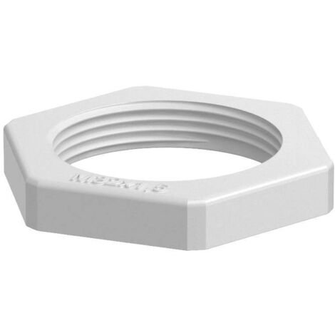 OBO Bettermann Contre-écrou M25 polyamide gris clair RAL 7035, 2048930