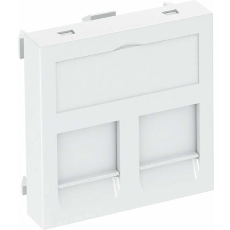 OBO Bettermann Datentechnikträger für 2 Anschlussmodule Typ B 45x45mm Polycarbonat reinweiß RAL 9010, 6119208