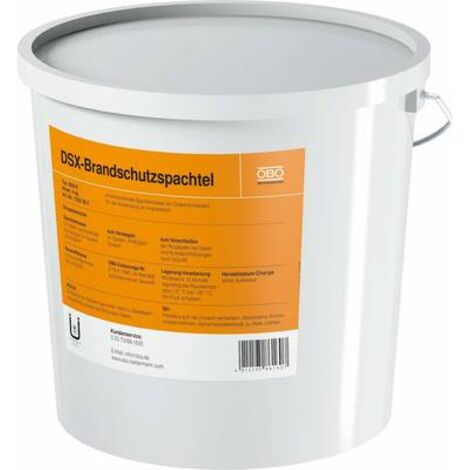 OBO Bettermann Formatore di strato isolante in secchio 5kg Materiale da costruzione intumescente bianco, 7202302