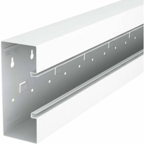 OBO Bettermann Geräteeinbaukanal symmetrisch 70x170x2000 Stahl reinweiß RAL 9010, 2 Meter, 6277600