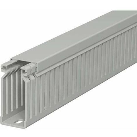 OBO Bettermann Goulotte de câblage 60x25x2000 Polychlorure de vinyle gris pierre RAL 7030, 6178028