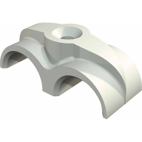 OBO Bettermann ISO-Nagelschelle für 2 Kabel 7-11mm Polystyrol lichtgrau RAL 7035, 100 Stück, 2213117