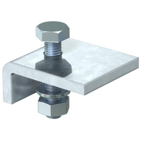 OBO Bettermann Klemmlasche für Stahlträger 10 mm 60x50 Stahl tauchfeuerverzinkt, 10 Stück, 6354106