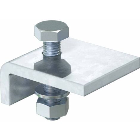 OBO Bettermann Klemmlasche für Stahlträger 10 mm 60x50 Stahl tauchfeuerverzinkt, 10 Stück, 6354106