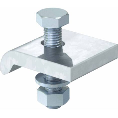 OBO Bettermann Klemmwinkel mit Sechskantschr., h = 15 mm 60x50 Stahl tauchfeuerverzinkt, 10 Stück, 6355234
