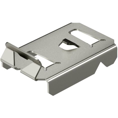 OBO Bettermann Pezzo di serraggio per canale a griglia per fissaggio del divisorio acciaio inossidabile, antiruggine A2 1.4310 lucido, tratt..., 6062282