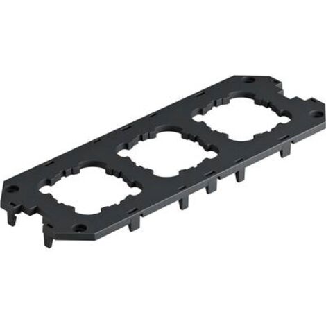 OBO Bettermann Piastra di copertura per UT4, 3 dispositivi a staffa di supporto 28x76x13 Poliammide nero grafite RAL 9011, 7408789